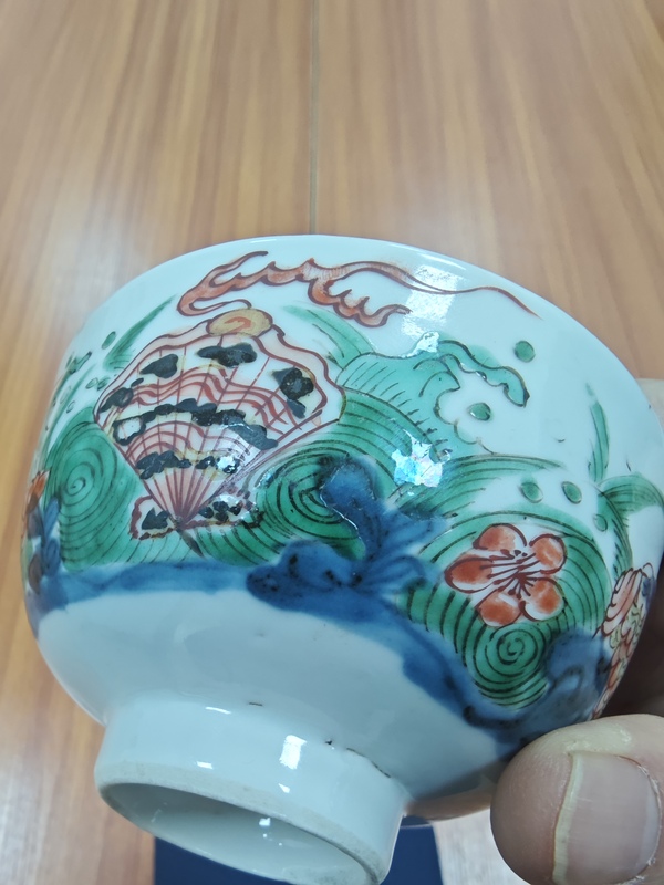 古玩陶瓷清康熙 青花五彩海水八怪碗拍賣，當(dāng)前價(jià)格15000元