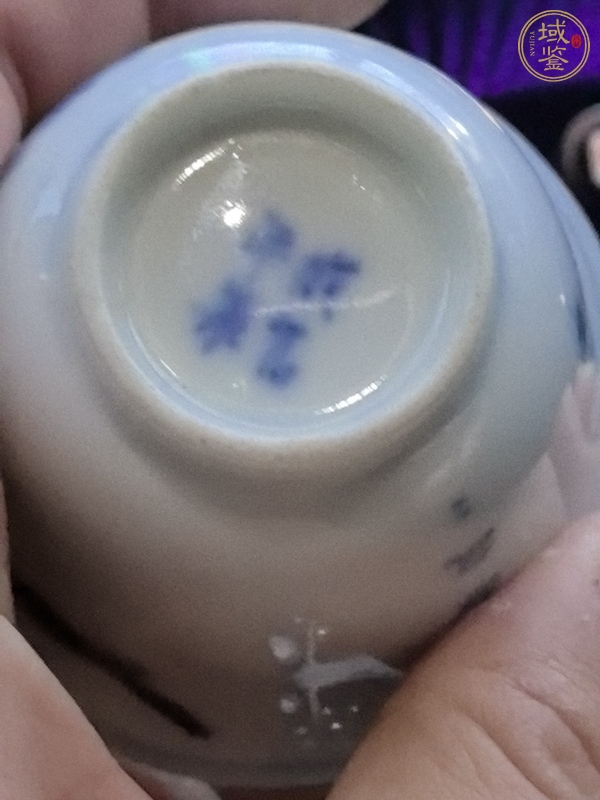 古玩陶瓷青花蘆雁圖仰鐘杯真品鑒賞圖