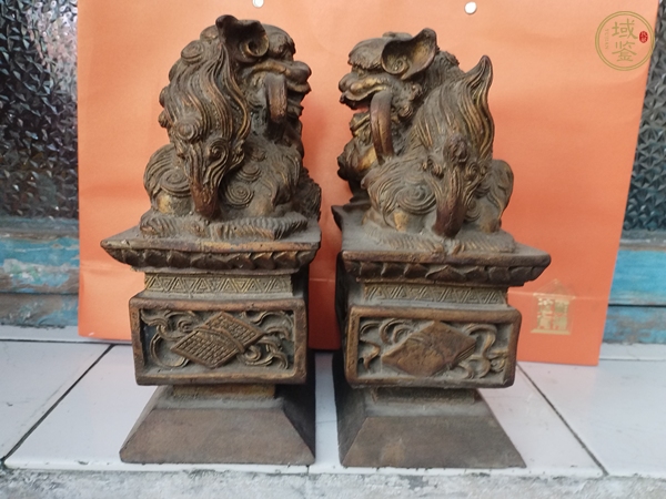 古玩雜項(xiàng)木雕獅子真品鑒賞圖