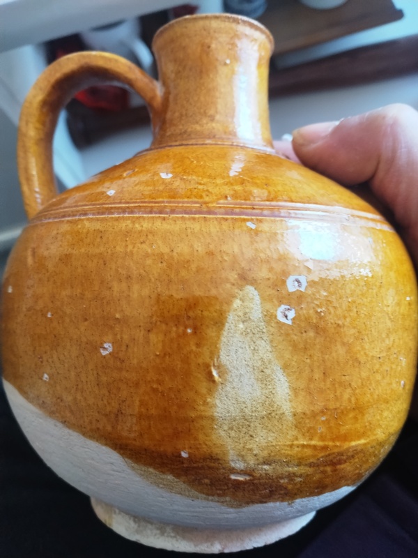 古玩陶瓷黃釉執壺拍賣，當前價格2800元