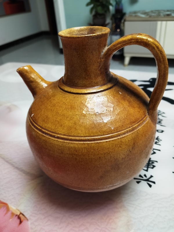 古玩陶瓷黃釉執壺拍賣，當前價格2800元