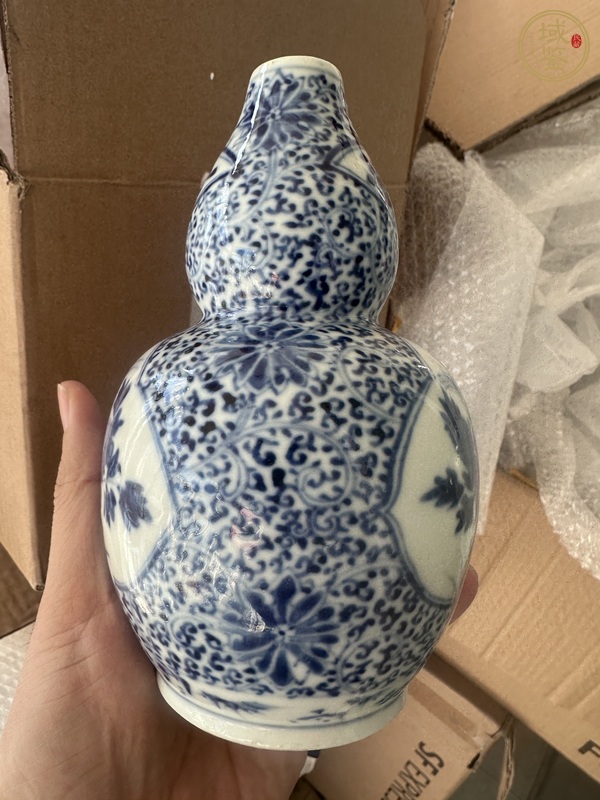 古玩陶瓷青花雉雞牡丹圖葫蘆瓶，注意品相真品鑒賞圖