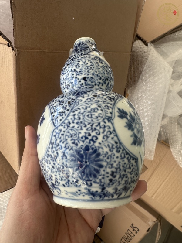 古玩陶瓷青花雉雞牡丹圖葫蘆瓶，注意品相真品鑒賞圖