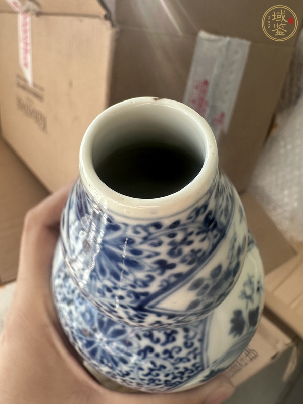 古玩陶瓷青花雉雞牡丹圖葫蘆瓶，注意品相真品鑒賞圖