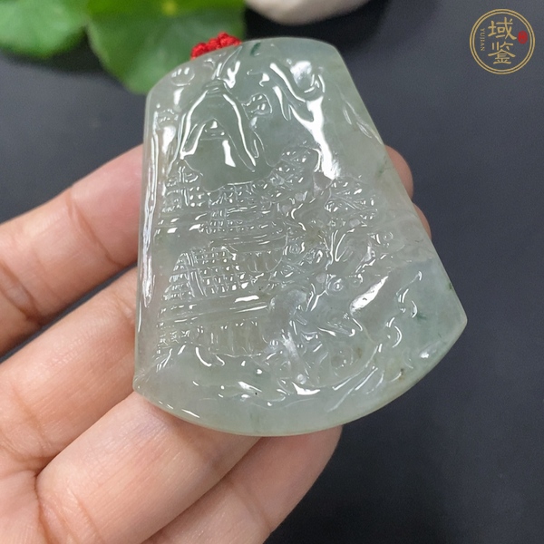 古玩玉器天然翡翠掛件真品鑒賞圖