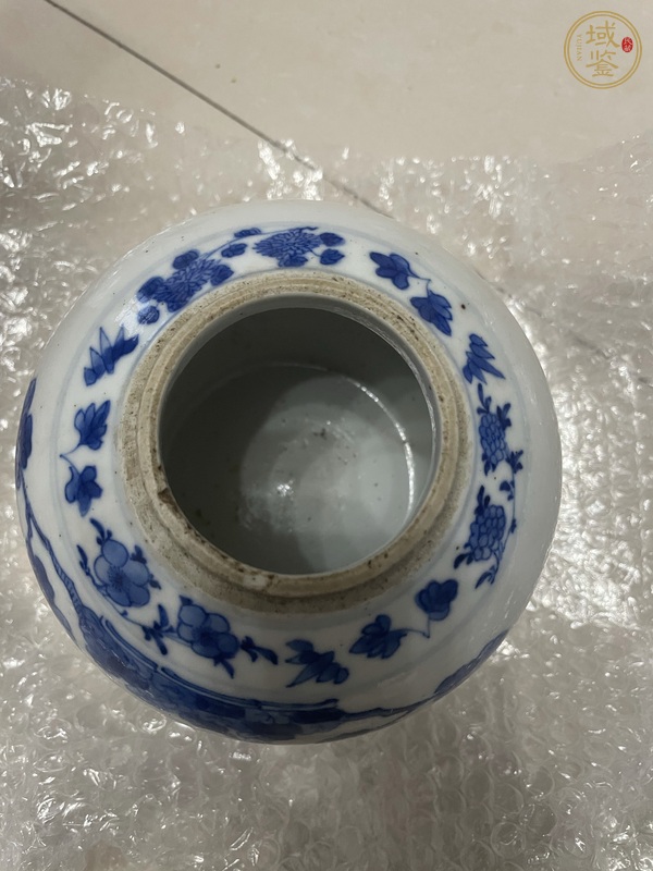 古玩瓷器青花花鳥罐真品鑒賞圖