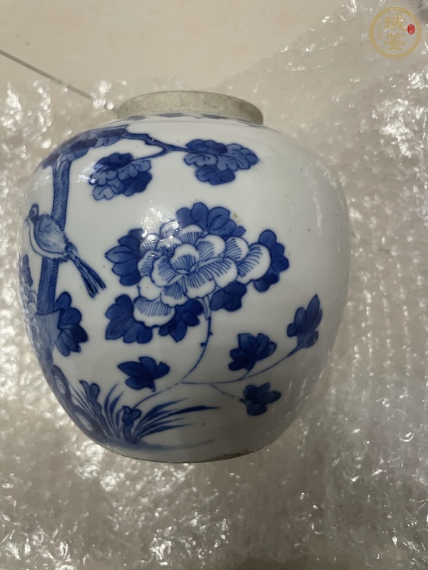 古玩陶瓷青花花鳥罐真品鑒賞圖