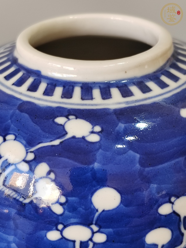 古玩陶瓷青花留白梅紋真品鑒賞圖