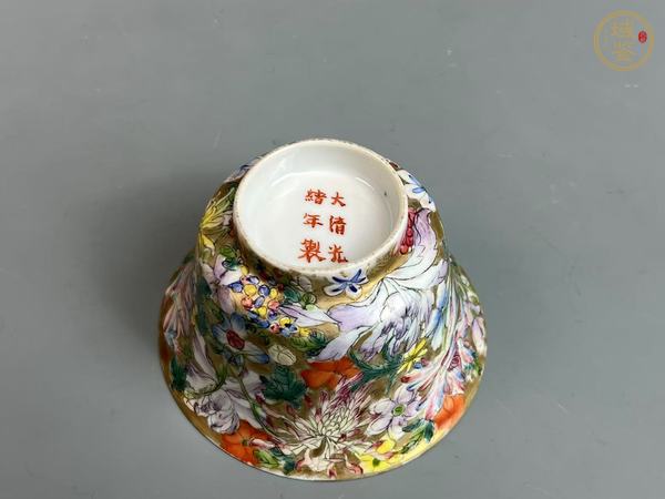 古玩陶瓷百花杯真品鑒賞圖