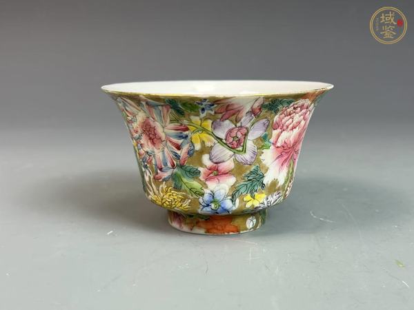 古玩陶瓷百花杯真品鑒賞圖