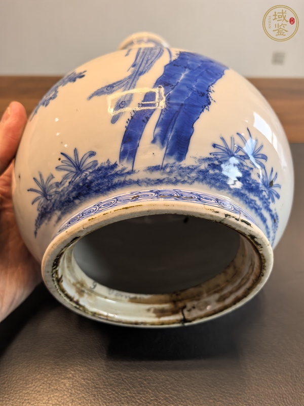 古玩陶瓷青花綬帶鳥紋燈瓶真品鑒賞圖