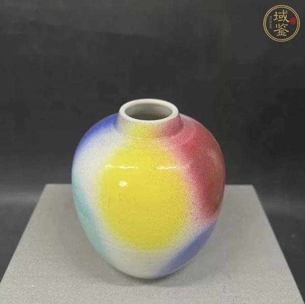 古玩陶瓷桃花洞釉罐真品鑒賞圖