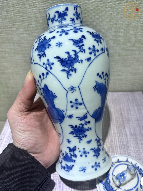 古玩陶瓷光緒青花人物瓶真品鑒賞圖