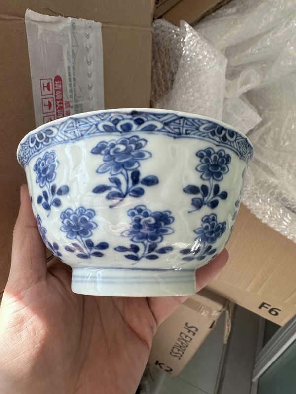 古玩陶瓷青花折枝花卉紋花口碗拍賣，當(dāng)前價(jià)格2500元