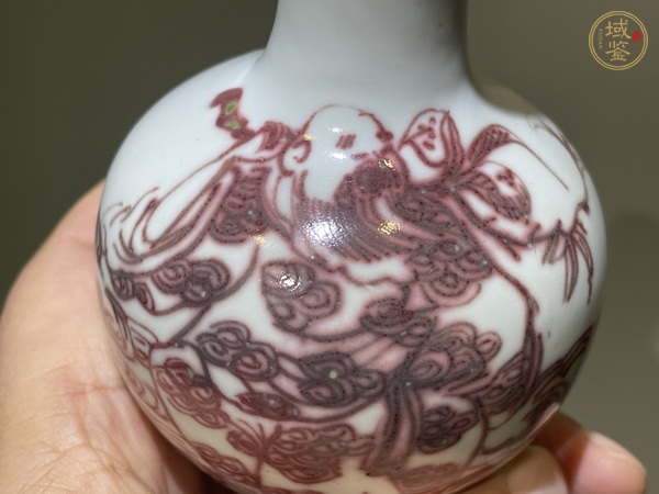 古玩陶瓷青花釉里紅天球瓶真品鑒賞圖