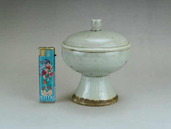 古玩陶瓷精品:元代影青釉瓷豆（罕見影青器）拍賣，當(dāng)前價(jià)格1元