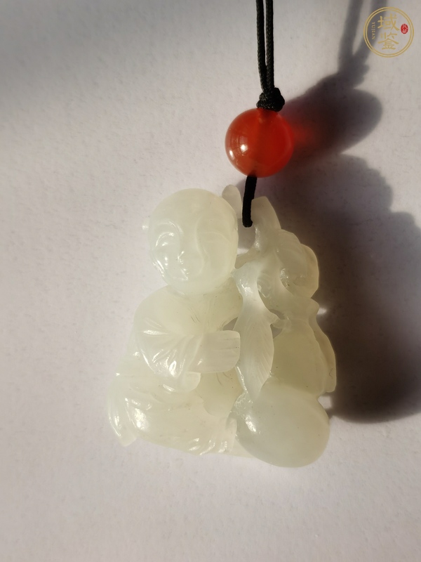 古玩玉器童子雕刻件真品鑒賞圖