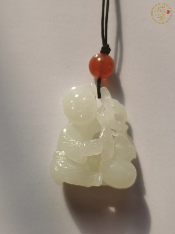 古玩玉器童子雕刻件真品鑒賞圖