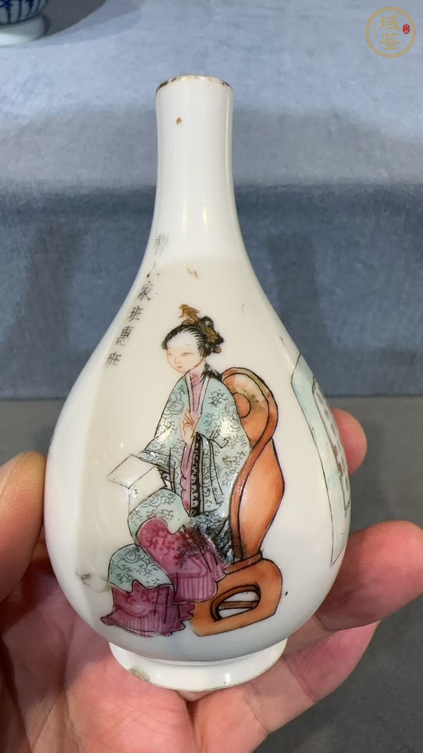 古玩陶瓷粉彩瓶真品鑒賞圖