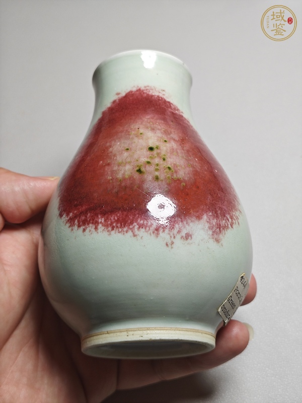 古玩陶瓷晚清釉里紅小尊真品鑒賞圖