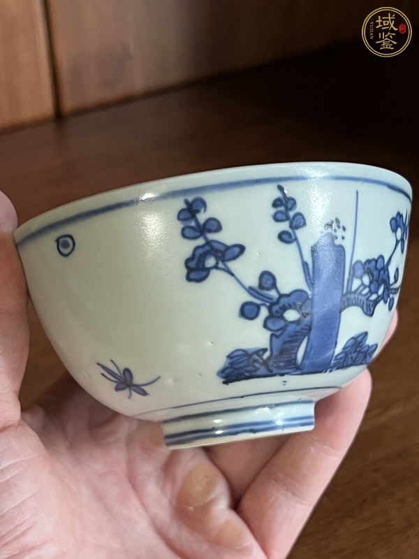 古玩陶瓷青花花鳥紋碗真品鑒賞圖