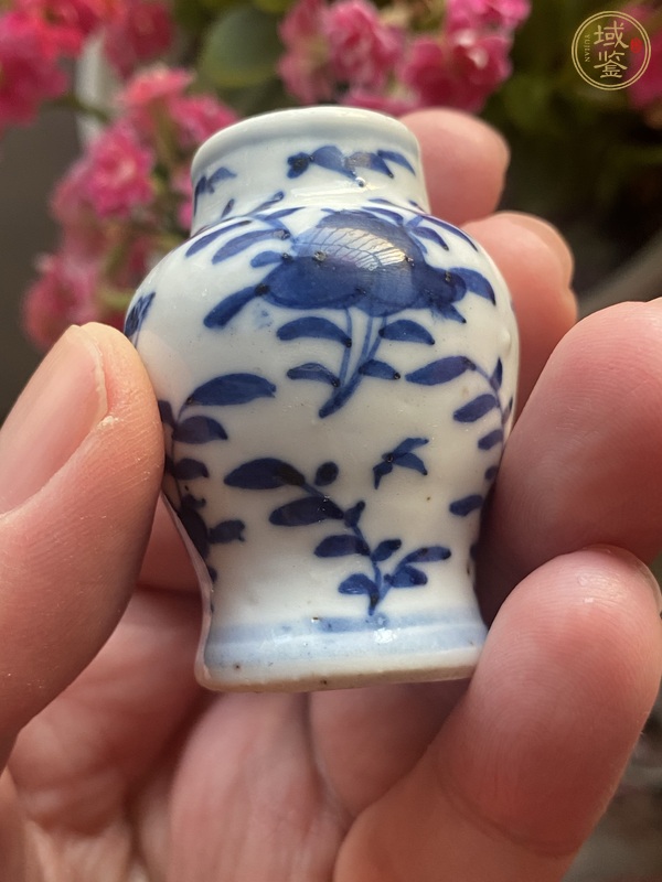 古玩陶瓷青花花鳥紋雞腿瓶真品鑒賞圖