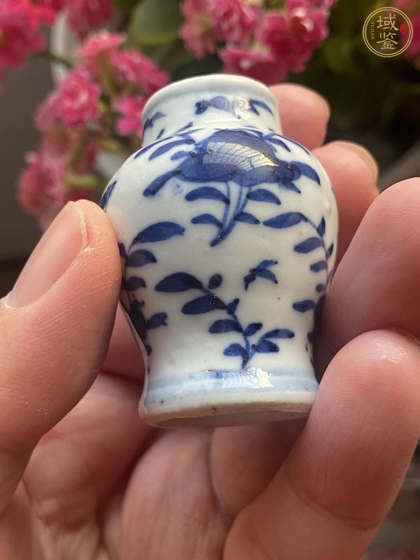 古玩陶瓷青花花鳥紋雞腿瓶真品鑒賞圖