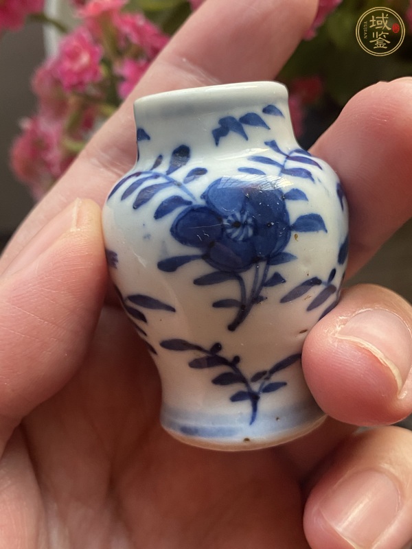 古玩陶瓷青花花鳥紋雞腿瓶真品鑒賞圖