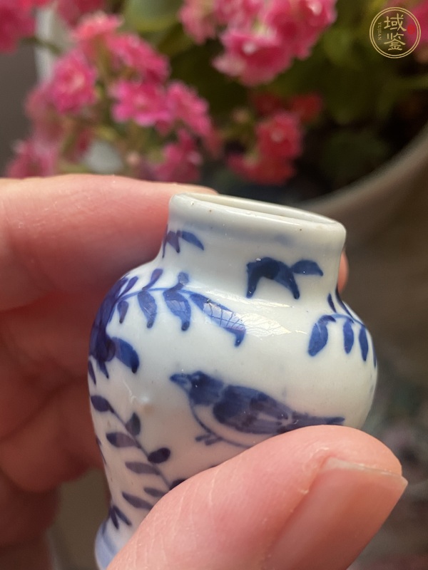 古玩陶瓷青花花鳥紋雞腿瓶真品鑒賞圖