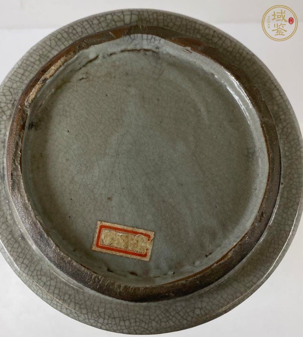 古玩陶瓷哥釉五彩瓶標本真品鑒賞圖