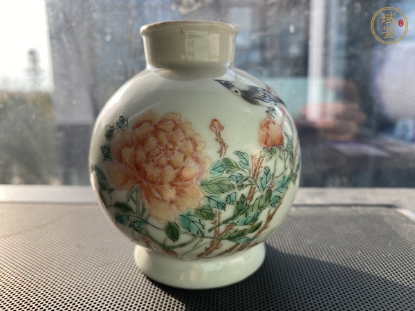 古玩陶瓷粉彩花鳥罐真品鑒賞圖