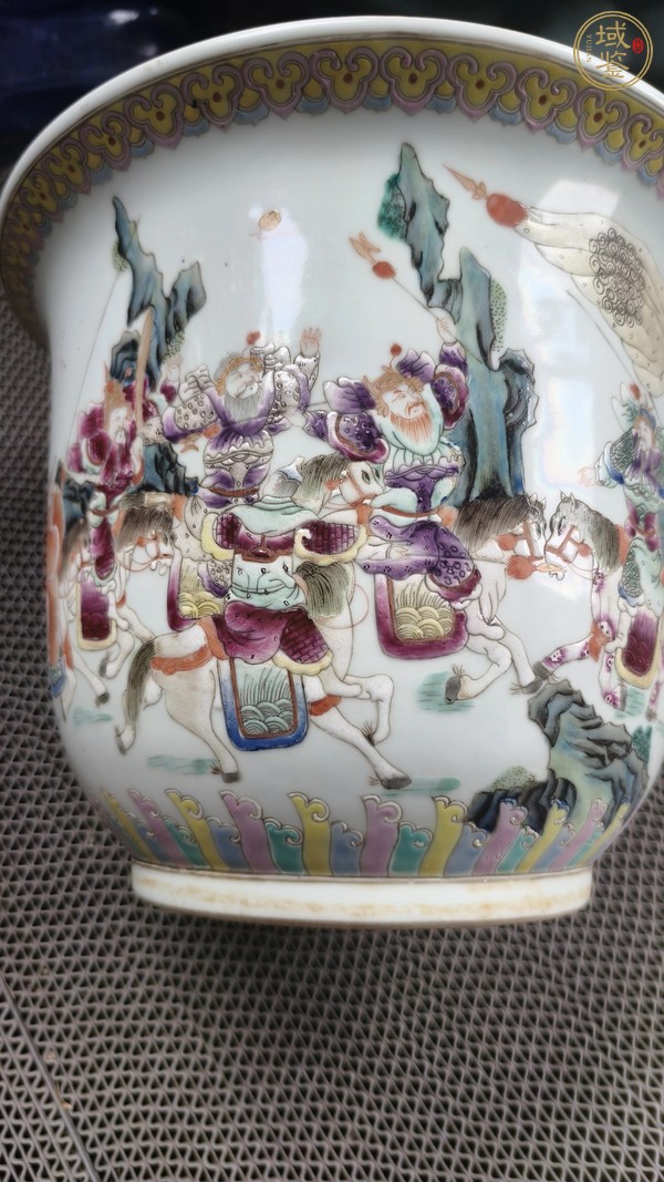 古玩陶瓷粉彩花盆真品鑒賞圖