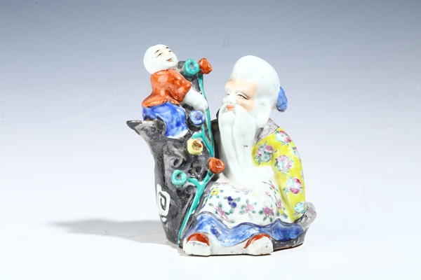 古玩陶瓷粉彩壽星壺拍賣,當(dāng)前價(jià)格3800元