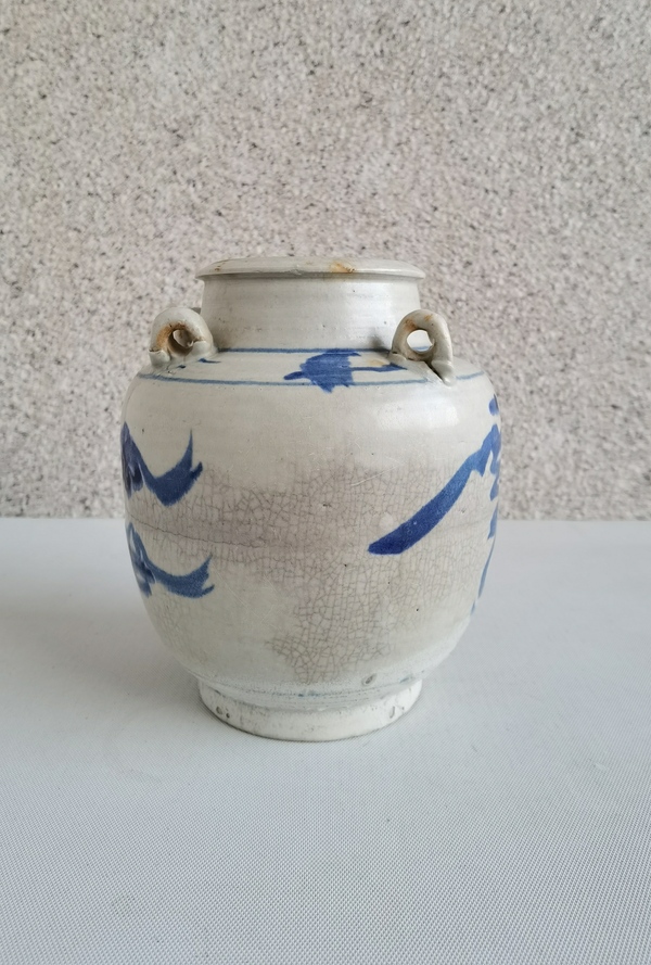 古玩陶瓷青花壽字四系壺拍賣,當前價格456元