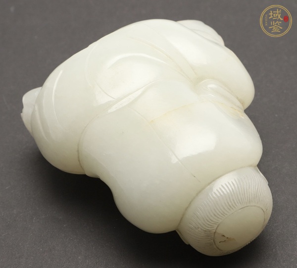 古玩玉器玉戲獅童子真品鑒賞圖