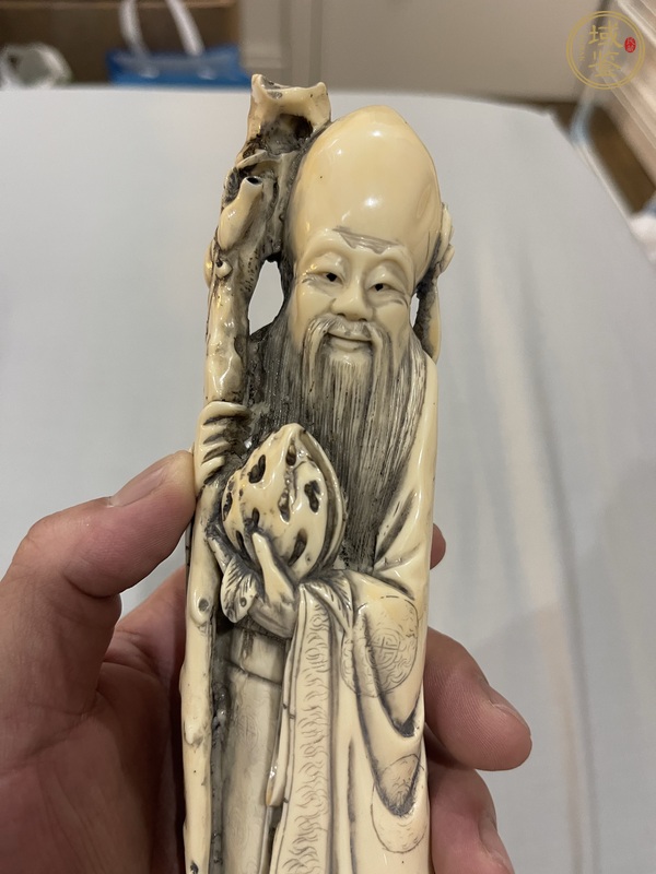 古玩雜項(xiàng)壽星老雕件真品鑒賞圖