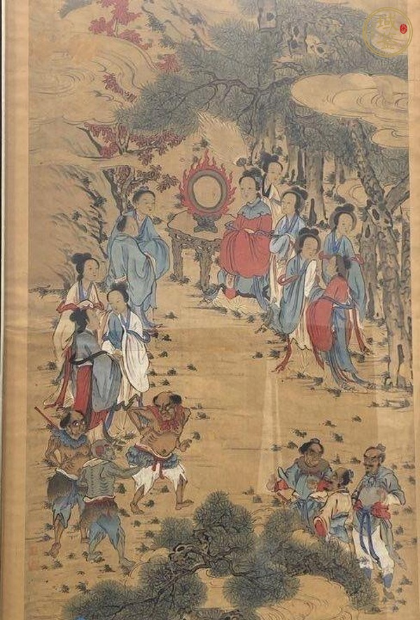 古玩字畫(huà)佚名人物畫(huà)真品鑒賞圖