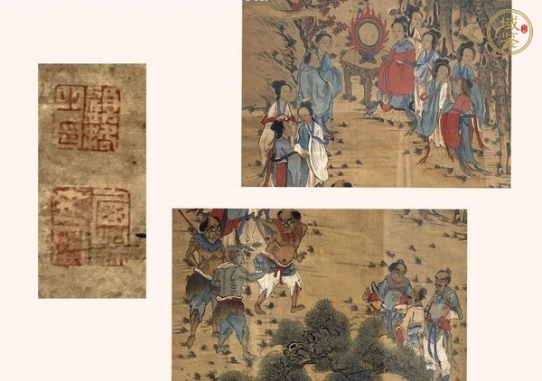 古玩字畫(huà)佚名人物畫(huà)真品鑒賞圖