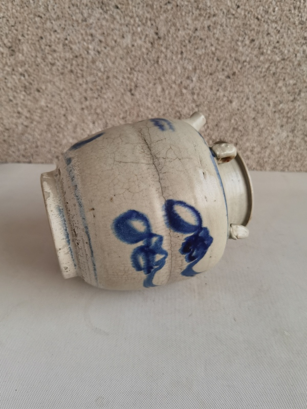 古玩陶瓷青花壽字四系壺拍賣,當前價格456元