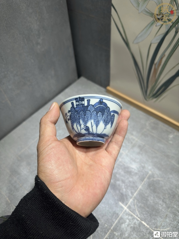 古玩青花杯真品鑒賞圖