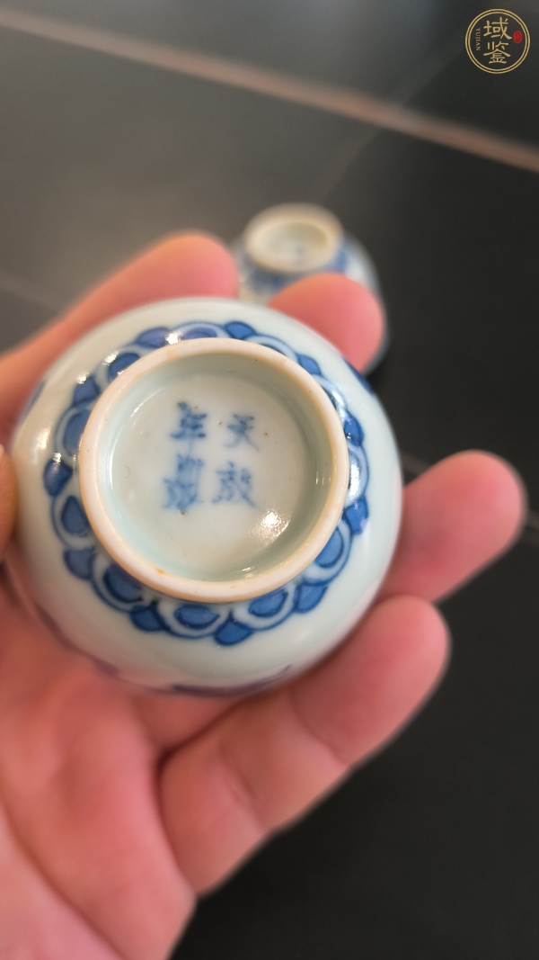 古玩青花杯真品鑒賞圖