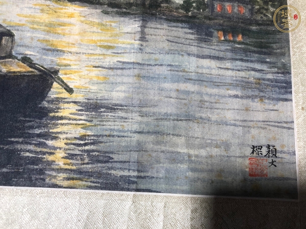 古玩字畫水彩風景畫真品鑒賞圖