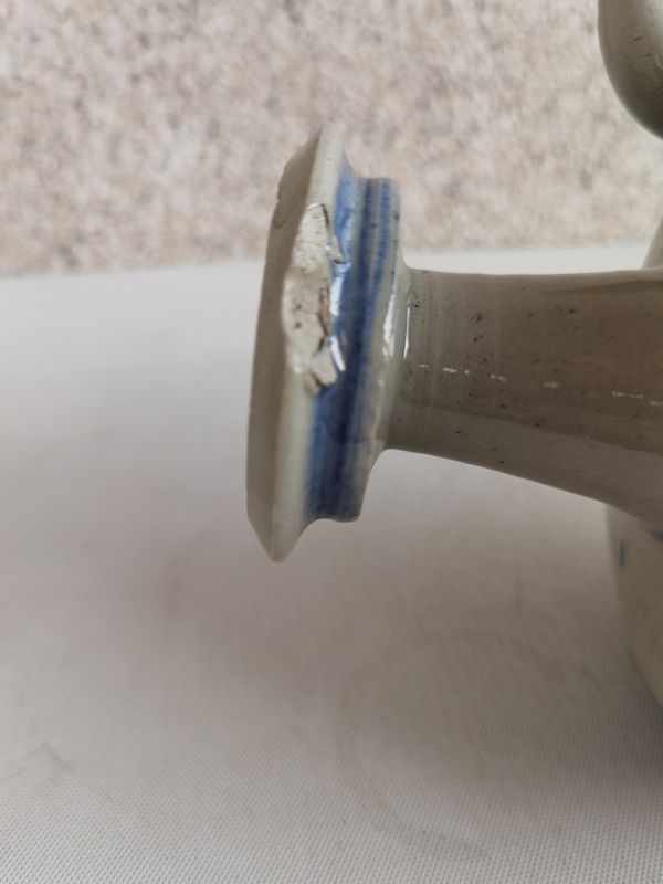 古玩陶瓷青花福壽紋執壺拍賣,當前價格678元
