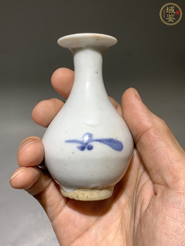 古玩陶瓷青花花卉紋玉壺春瓶真品鑒賞圖