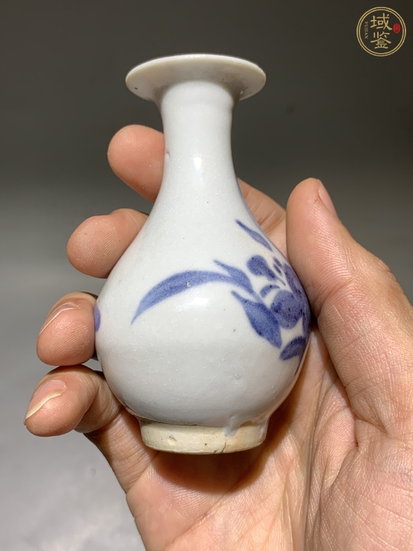 古玩陶瓷青花花卉紋玉壺春瓶真品鑒賞圖