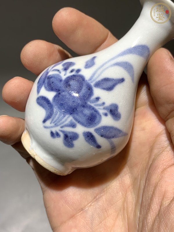 古玩陶瓷青花花卉紋玉壺春瓶真品鑒賞圖