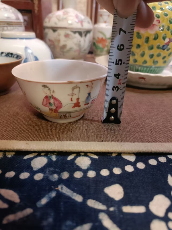 古玩陶瓷乾隆廣彩人物故事紋杯拍賣,當前價格2888元