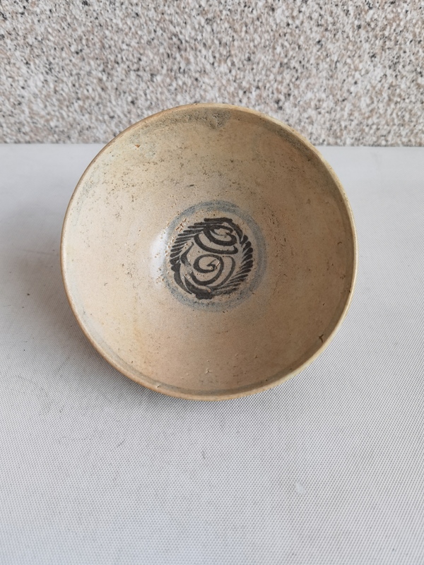 古玩陶瓷青花花卉紋斗笠碗拍賣,當前價格789元