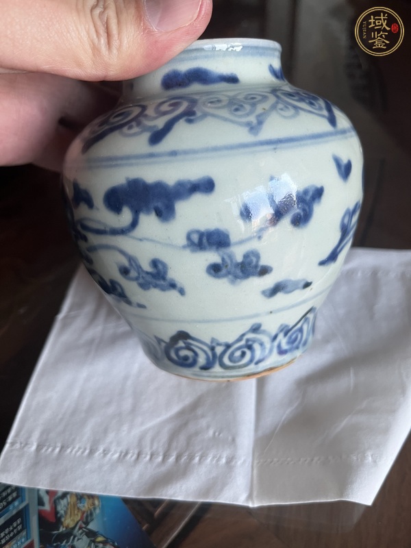 古玩陶瓷青花纏枝花卉紋罐真品鑒賞圖