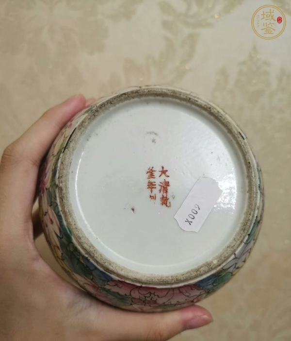 古玩陶瓷百花不落地粉彩罐真品鑒賞圖